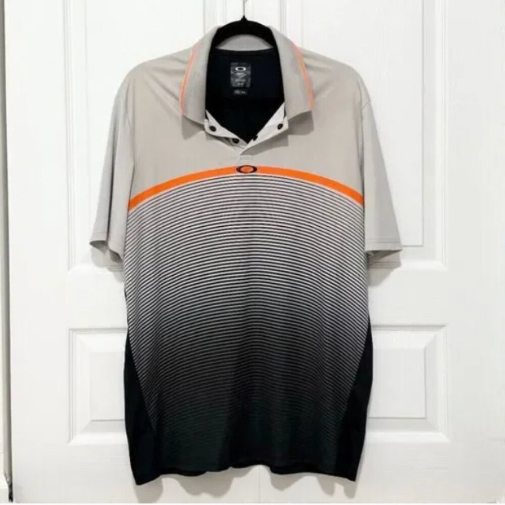Men Okaley Ellipse Golf Polo Shirt in Multi Color Size Large